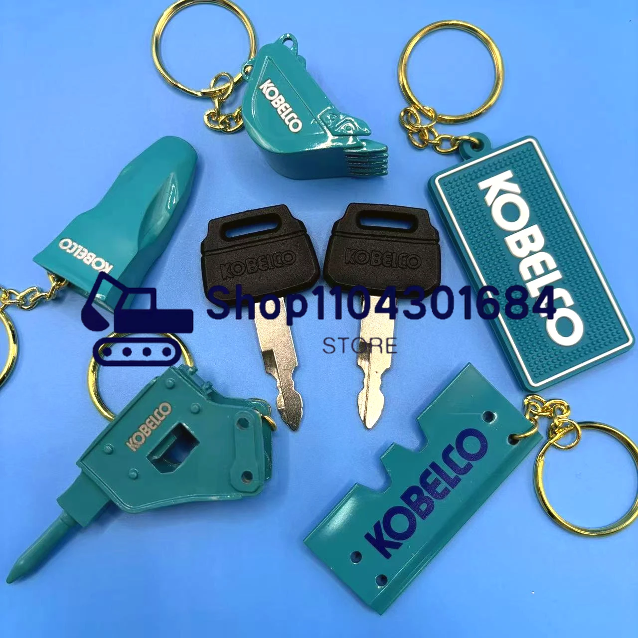 Heavy Equipment Keychain - 2pcs K250 Key for Kobelco Excavator