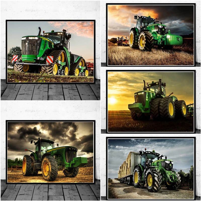 Heavy Equipment Background - Machine Tractor Farm Poster Prints Hot