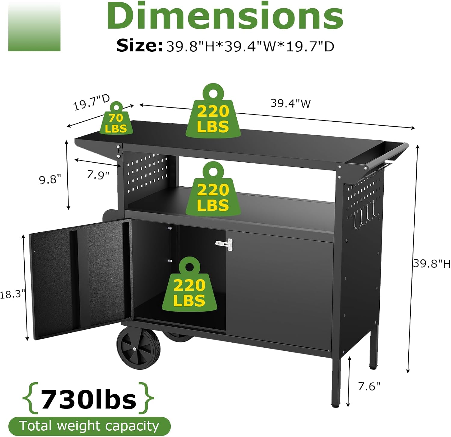 Outdoor Grill Cart Table With  - огляд і ціна Heavy Equipment Bucket