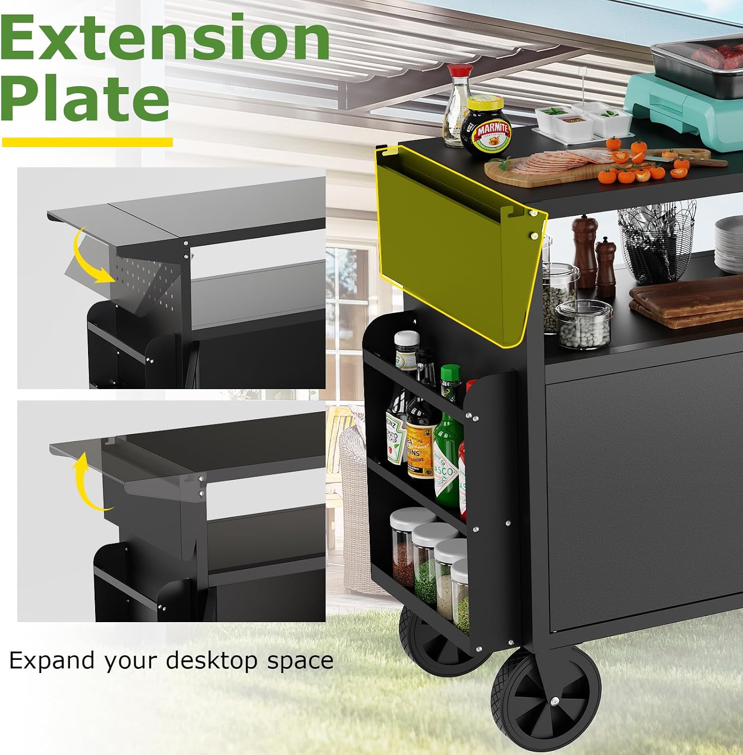 Outdoor Grill Cart Table With  - огляд і ціна Heavy Equipment Bucket