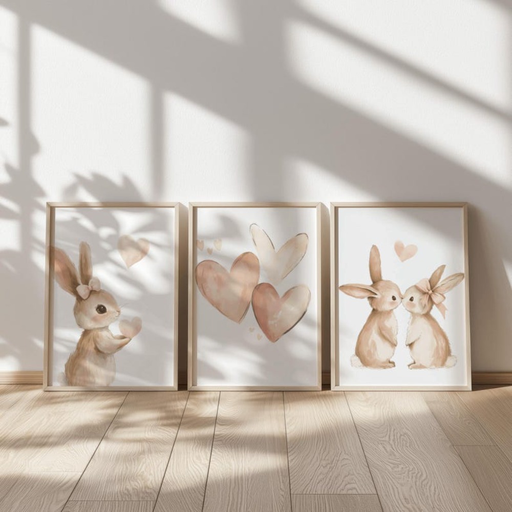 Frameless Rabbit Poster,Girl P - огляд і ціна Heavy Equipment Background