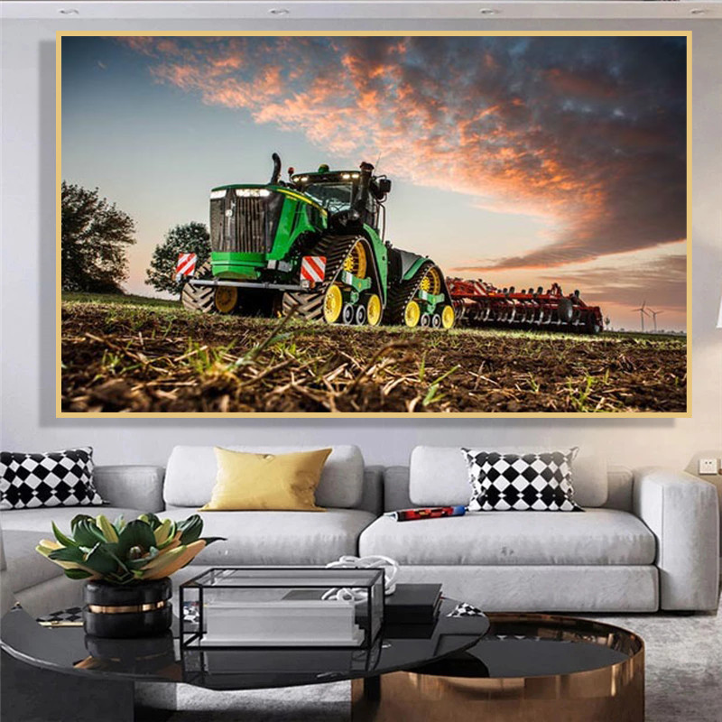 Machine Tractor Farm Poster Pr - огляд і ціна Heavy Equipment Background