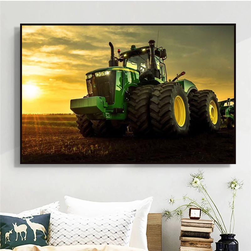 Machine Tractor Farm Poster Pr - огляд і ціна Heavy Equipment Background