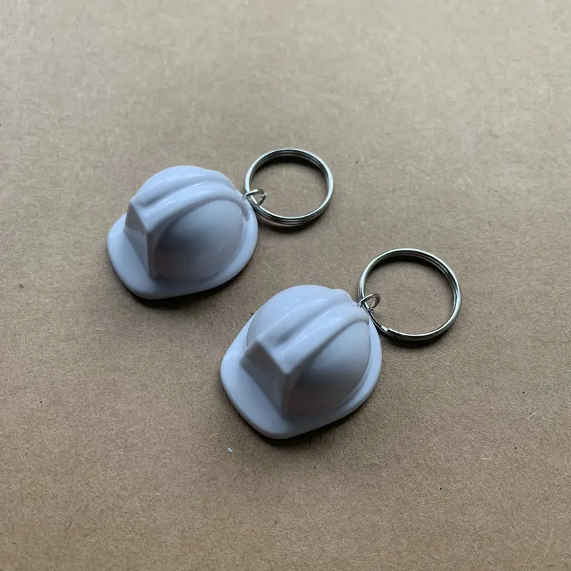 3D safety helmet keychain key  - огляд і ціна Heavy Equipment Keychain
