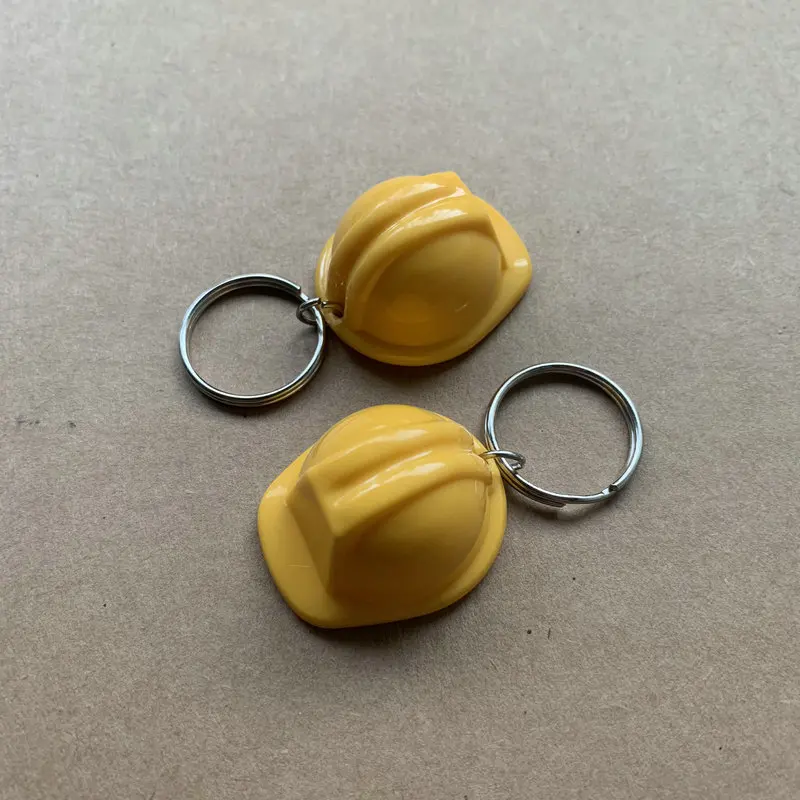 3D safety helmet keychain key  - огляд і ціна Heavy Equipment Keychain