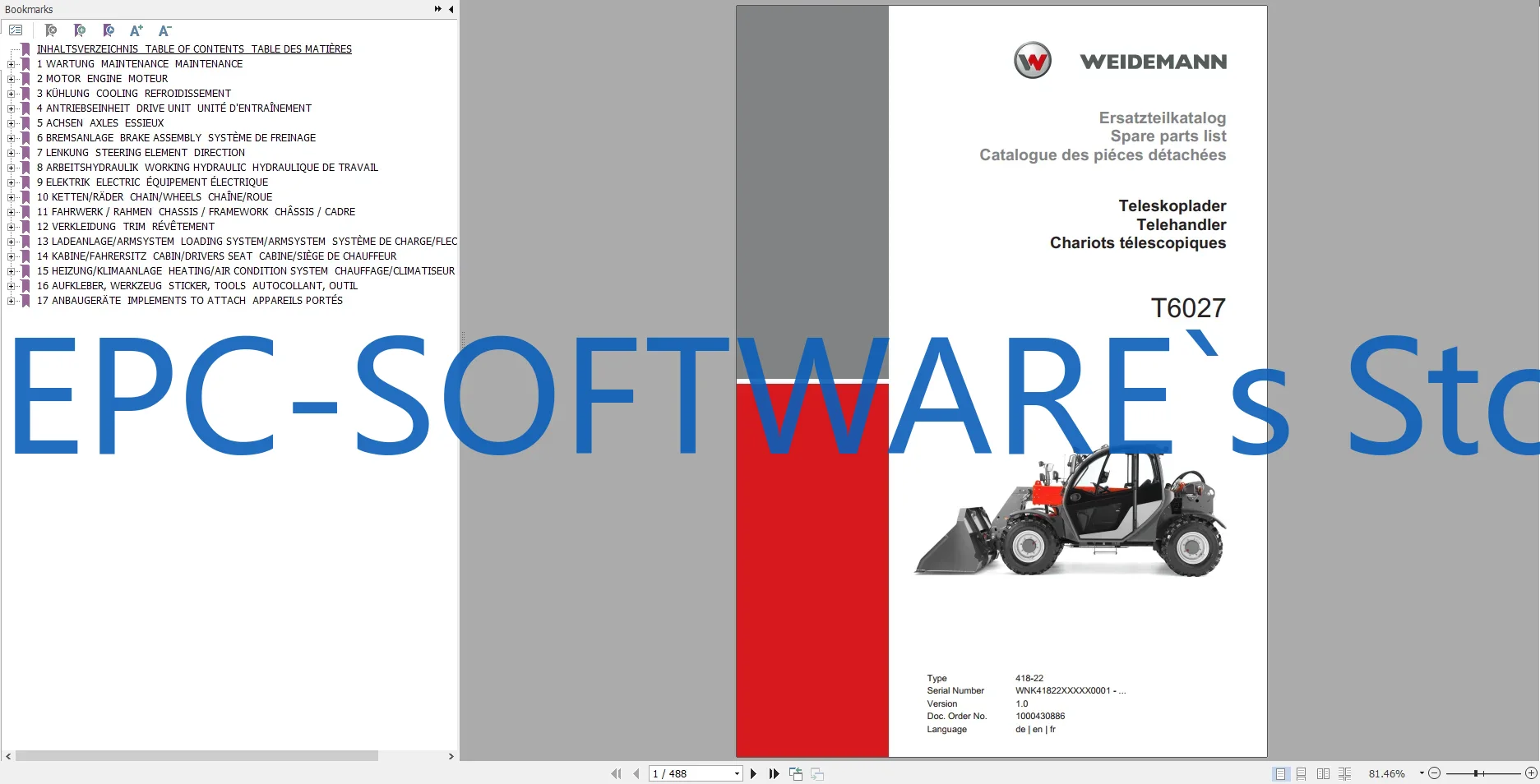 EPC-SOFTWARE Weidemann Heavy E - огляд і ціна Heavy Equipment Software