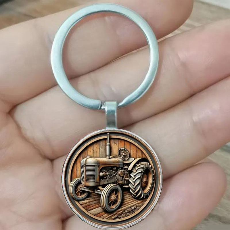 Retro agricultural tractor key - огляд і ціна Heavy Equipment Keychain