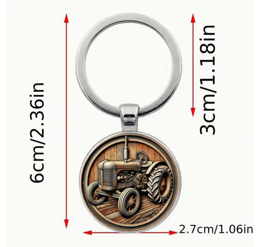 Retro agricultural tractor key - огляд і ціна Heavy Equipment Keychain