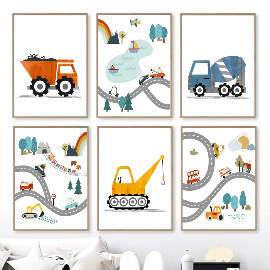 Modern Nordic Style Canvas Pri - огляд і ціна Heavy Equipment Background