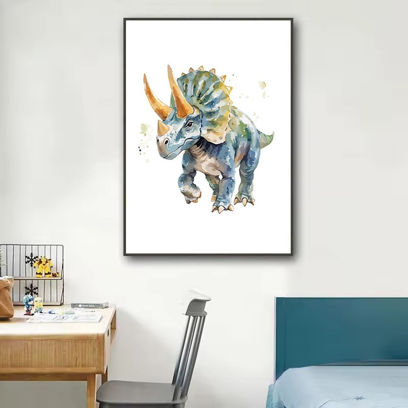 Watercolour Dinosaur Nursery T - огляд і ціна Heavy Equipment Background