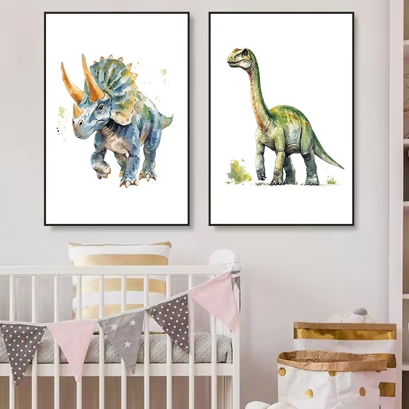 Watercolour Dinosaur Nursery T - огляд і ціна Heavy Equipment Background